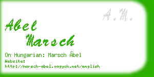 abel marsch business card